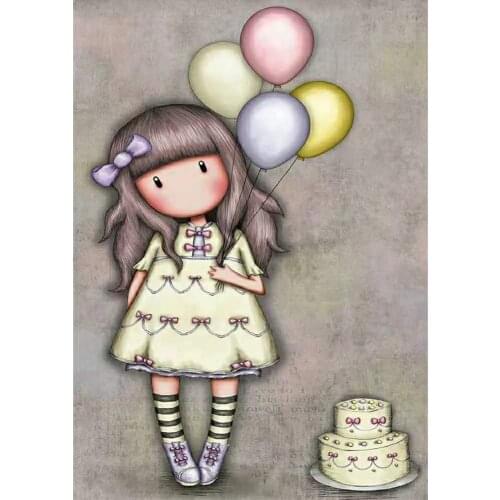 Diamond Painting Kits Home Decor With AB Drill Cut Girl Poured Glue Soft Canvas Scalloped Edge Unique Handcraft Gift Mosaic Art