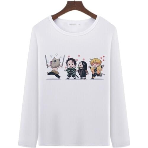 New Demon Slayer:Kimetsu no Yaiba Uzui Tengen Tokitou Muichirou Long Sleeve T-Shirt Cosplay Kanroji Mitsuri Fashion Men Women