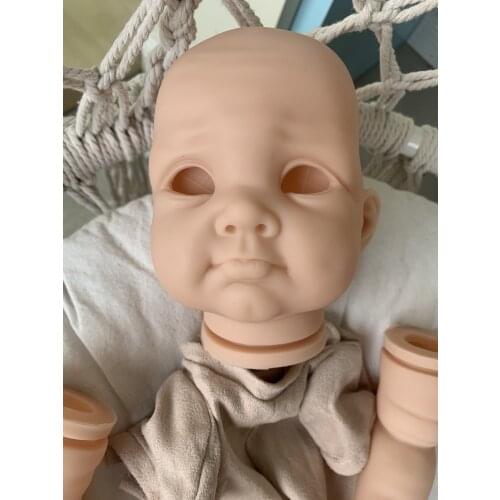 NPK Popular bebe Reborn Doll Kit DIY 22inch Very Soft Real Touch Fresh Color Unpainted newborn Doll Parts Simulation Doll