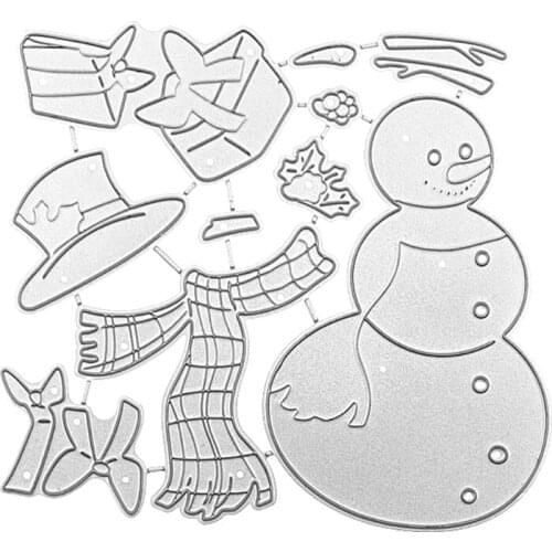 Christmas Snowman Metal Cutting Dies Stencil Scrapbooking DIY Album Stamp Paper Card Embossing Decoration