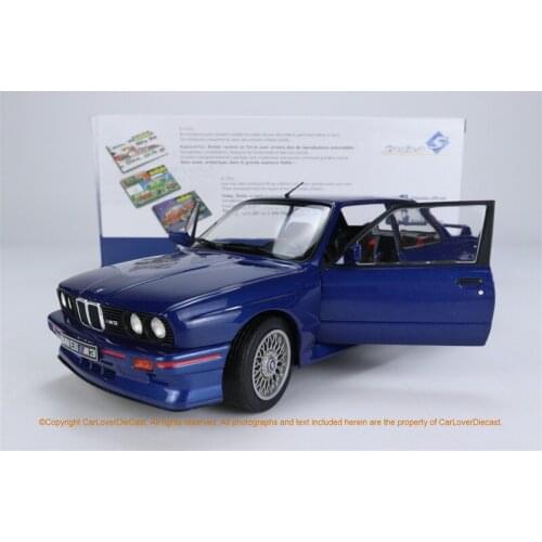 Solido 1:18 BMWs E30 M3 MAURITIUS BLUE 1990 Collector Edition Metal Diecast Model Vintage Car Toy Gift