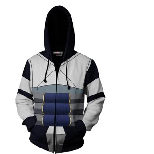 Anime Boku no Hero My Hero Academia Iida Hoodie Cosplay 3D Print Zipper Up Hoodie Jacket Sweatshirts