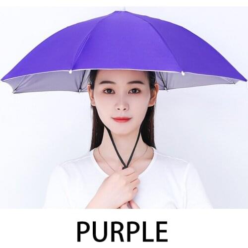Outdoor Umbrella Hat Head Wear Parasol Portable Army Green Foldable Sun Shade Waterproof for Camping Fishing Travel Head Hats
