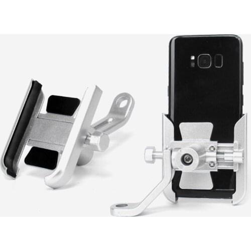 Universal Motorcycle Bike Scooter Handlebar Rearview Mirror Mobile Phone Holder Stand Mount Bracket