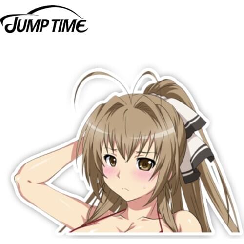 Jump Time 13cmx8.5cm Amagi Brilliant Park Anime Peeker Decal Car Styling Vinyl Graphic Decor For Window Laptop Cute Car Stickers