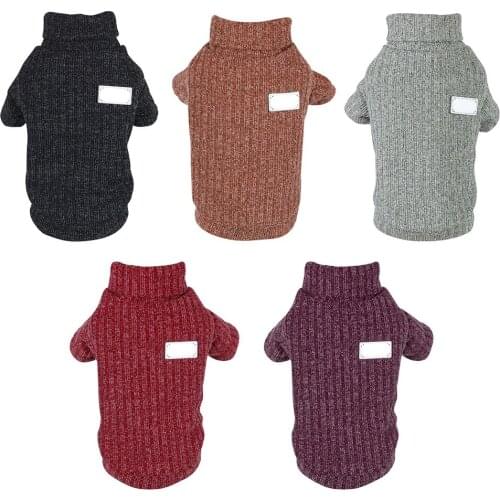 Pet Dog Knitted Sweater Winter Clothes Pet Clothing For Small Medium Dogs Chihuahua Puppy Yorkshire Warm Dog Sweater Ropa Perro