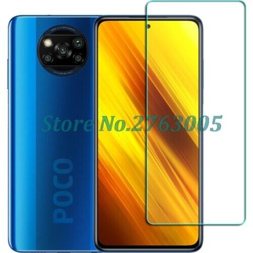 Tempered Glass For Xiaomi Poco X3 NFC 6.67" Protective Film Screen Protector Phone cover