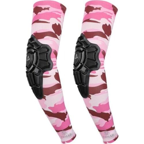 Pink Motorcycle Hand Sleeve Protector Pads Motorbike Soft Elbow Pads Kit Motocross Moto Racing Elbow Guard Protection Gear