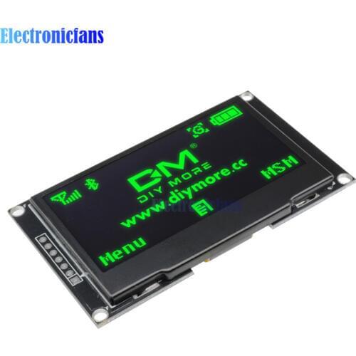 Diymore Green 2.42" 2.42 inch LCD Screen 128x64 OLED Display Module IIC I2C SPI Serial 12864 OLED Display for C51 STM32 SPD0301