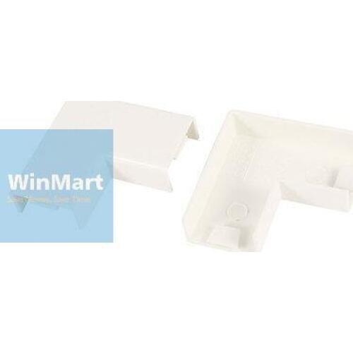 10PCS 20mm x 10mm 2 Way PVC Flat Angle Mini Trunking Joint Cable Raceway Adapter