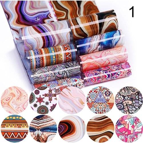 10Pcs/Set Nail Art Sticker Abstract Pattern Nail Stickers Transfer Decals Manicure Nail Stickers Beauty Nail Art Accessories 308
