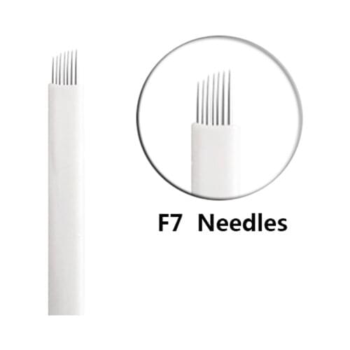 100pcs/bag 7/9/11/12/14/16/16U/18/18U/21 Permanent Makeup Eyebrow Tattoo Needles Blade for 3D Embroidery Microblading Tattoo Pen