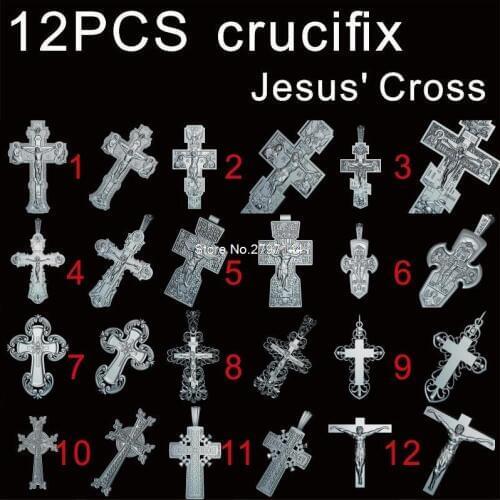 12pcs for choose Jesus Cross 3D STL model for carved figure cnc machine crucifix model Router Engraver ArtCam
