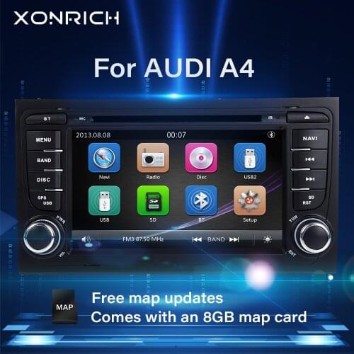 2 din Car Radio DVD Player For Audi A4 B6 B7 S4 B7 B6 RS4 B7 SEAT Exeo 2002-2008 Multimedia GPS Navigation Head Unit StereoAudio