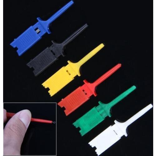 24pcs Plastic Multimeter grabber PCB SMD IC test hook clip jumper probe tool