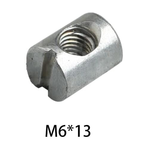 50pcs M6 Barrel Bolts Cross Dowel Slotted Furniture Nut fittings for Beds Crib Chairs Horizontal hole nut hammer embedded nut