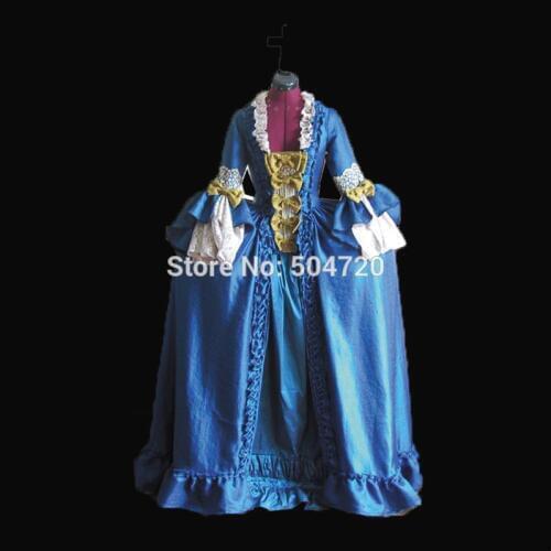 Tailored!NEW Royal 18 Century French Duchess Retro medieval Renaissance Reenactment Theatre Civil war Victorian dress HL-342