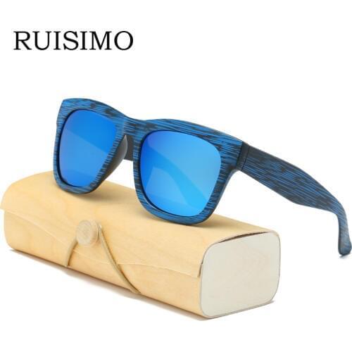 Wood Sunglasses Men women square bamboo Women for men women Mirror Sun Glasses retro de sol masculino 2017 Handmade with case