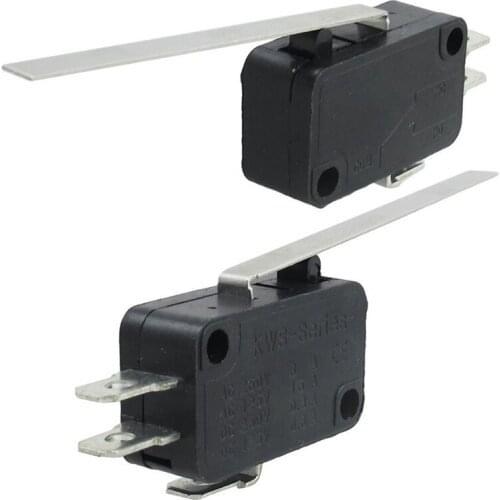 Long Straight Hinge Lever 3 Pins Basic NO NC Momentary Micro Switch 2 Pcs