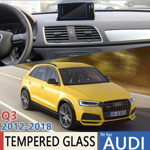 For Audi Q3 8U 2012~2018 Car Navigation GPS Ultra-Thin Anti-fingerprint Film Full Screen Protector Tempered Glass Accessories