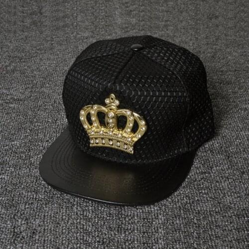 Europa Verenigde Staten Kroon Metalen Standaard Hip Hop Hoed Straat Hipster Hoeden Platte Paar Cap Mode Snapback Baseball Caps