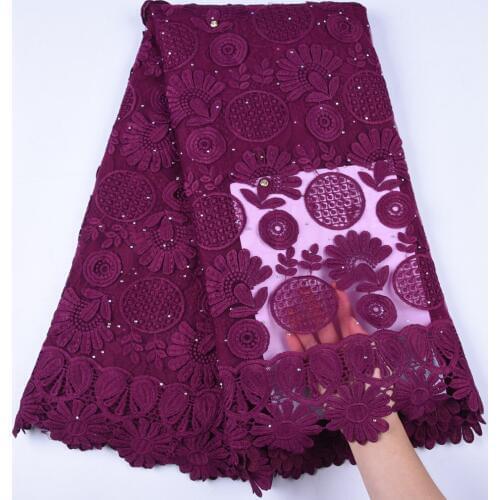 Hot Sale African Embroidery Tulle Lace Fabric High Quality Applique 3d French Milk Silk Lace Fabric For Party Dress 5 Yards 1641