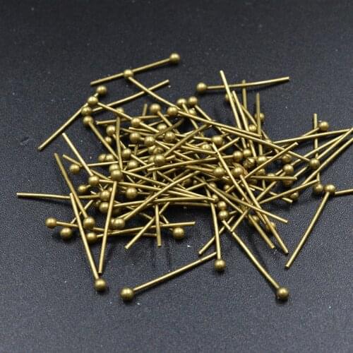 FLTMRH 50pcs 22x0.7mm jewelry findings Gold, Rhodium, KC Gold, Silver plated ball headfindings