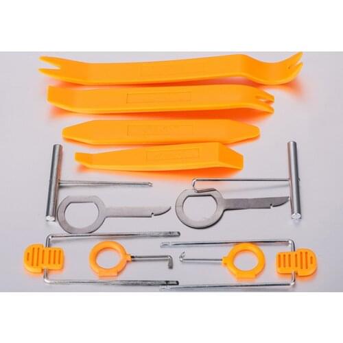 Hot 12pcs Car Door Clip Panel Radio Removal Tool For Mitsubishi Asx Outlander Lancer EX Pajero Evolution Eclipse Grandis