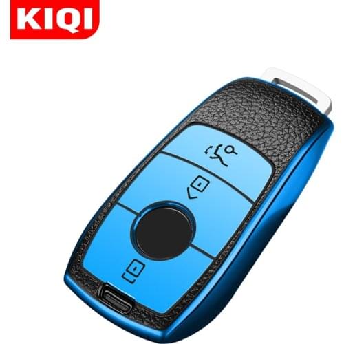 KIQI TPU Leather Car Key Cover Case Holder Protective Bag for Mercedes Benz A C E S G GLS Class W177 W205 W213 W222 G63 X167