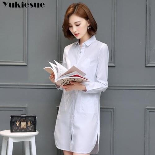 Fashion woman blusas mujer elegantes summer white Long sleeve Womens shirt Top blouses and shirts women tops Plus size S-5XL