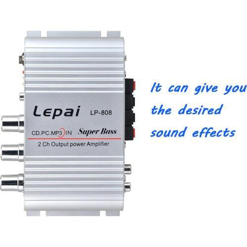 LP-808 Mini Hi-Fi Stereo Amplifier Mini Amp Amp For Home Car Boat Audio Stereo Amplifier motorcycle Motorbike amplifier