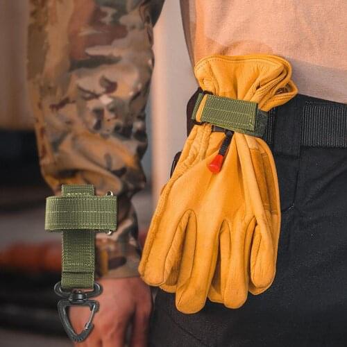 Multi-purpose Glove Hook Military Fan Outdoor Tactical Gloves Climbing Rope Storage Buckle Adjust Camping Glove Hanging Buckle