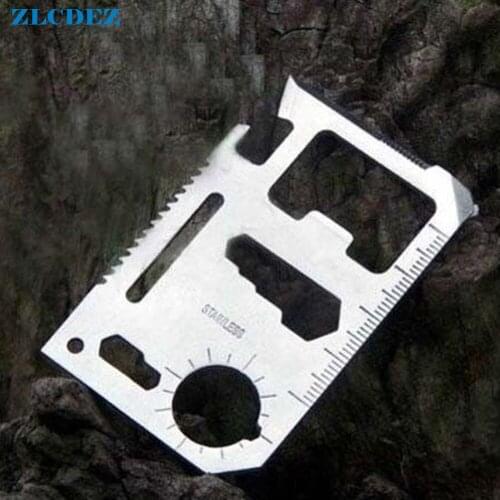 Multi Pocket Tools 11 in 1 Hunting Survival Camping Military Credit Card Knife 200pcs/lot