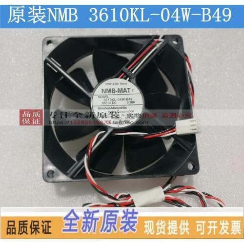NEW NMB-MAT NMB 3610KL-04W-B49 9025 12V 9CM ball bearing ATX cooling fan
