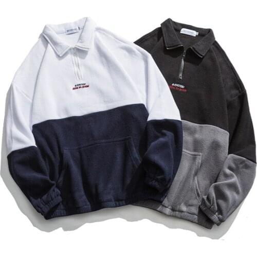 Couples wear Harajuku contrast ins Japanese lapel 2020 autumn new fashion students tide womens