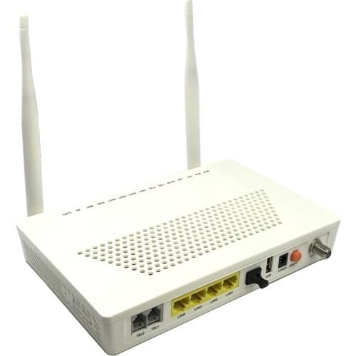 Fiber modulation regulator WIFI GPON/2.5G FTTO Light Cat Regulator Single 1000M LAN Port 2TEL+4EF+1GPON+1USB+CATV+2.4GWIFI OLT
