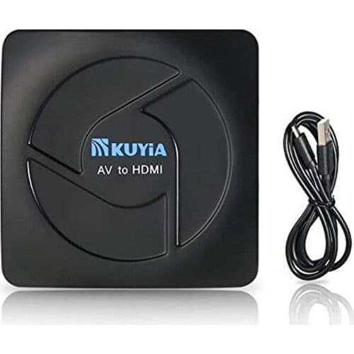 RCA AV to HDMI Converter KUYIA 1080P Component Composite to HDMI Adapter Supporting PS4 PS3 with USB Charge Cable (Black)