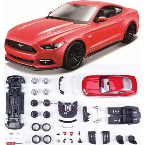 Maisto 1:24 2015 Ford mustang GT assembled DIY die-casting model car collection Gift collection toy tools