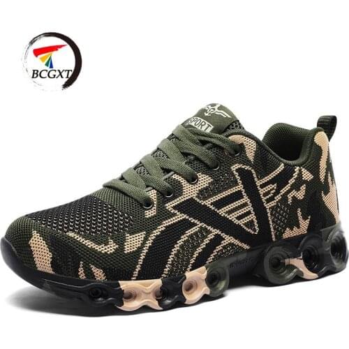 2020 Couple Sports Shoes Outdoor Running Shoes Men And Women Military Training Camouflage Shoes Student Shoes
