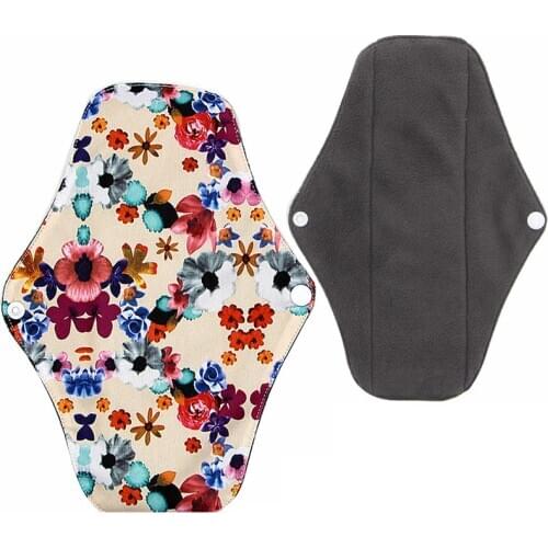 1pcs Women Hygiene Bamboo Cotton Inner Washable Reusable Menstrual Cloth Sanitary Pads Napkin Waterproof Panty Liners