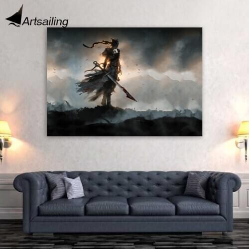 1 Piece Canvas Art Poster Bloody Warrior HD Canvas Painting Wall Art Canvas Prints Home Decor Pictures for Living Room XA1453C