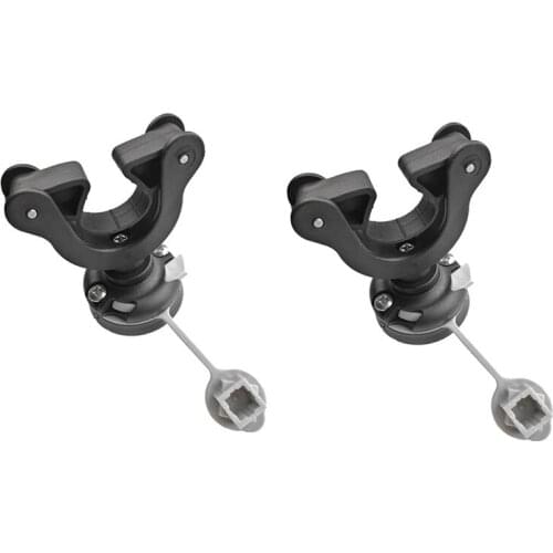 2 Pairs Paddle Holder with Mount Base for Stand Up Paddle Boards Fishing Oar Kayak Deck Side Track Mounted Rail Parts