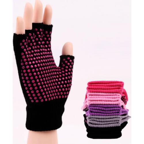 20 Colors Unisex Half Finger Yoga Pilates Gloves Non-Slip Breathable Exercise Bodybuilding Gloves Fitness Cotton Training Gloves
