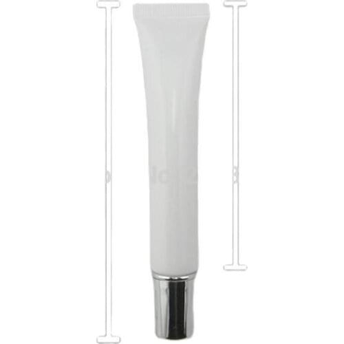 20ml white mildy wash soft tube or butter / handcream tube with round silver lid