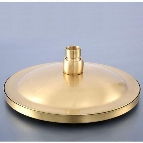 8" inch Brushed Antique Brass Round Bath Rainfall Rain Bathroom Shower Head Bathroom Accessory (Standard 1/2") msh274