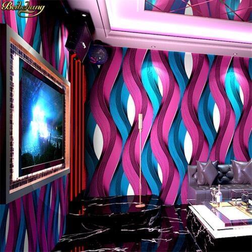 Beibehang KTV flash theme box bar 3d wavy personality background wall gold foil gold reflective wallpaper papel de parede
