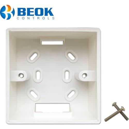 Beok External Mounting Box Junction Box Socket Switch Junction Box Surface Installation Box EU DE White 86mm * 86mm * 33mm