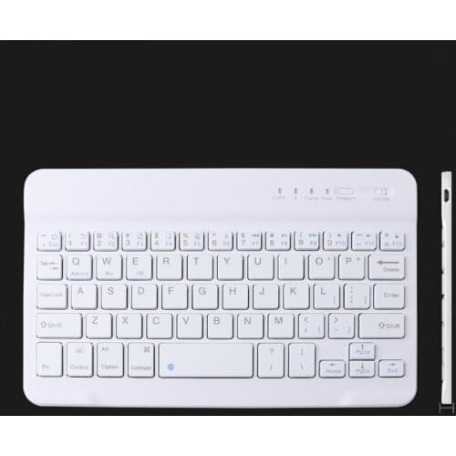 7.9" Mini Slim Bluetooth3.0 Wireless Portable Keyboard Built-in Battery Rechargeable Chocolate Keycap for PC Laptop Phone Tablet