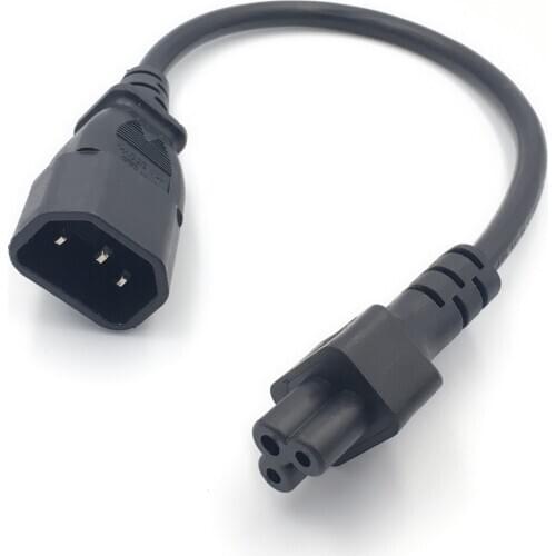 Black 30CM 60CM 100CM Copper 10A 250V Standart IEC320 C14 male to C5 female UPS PDU APC laptop power conversion wire