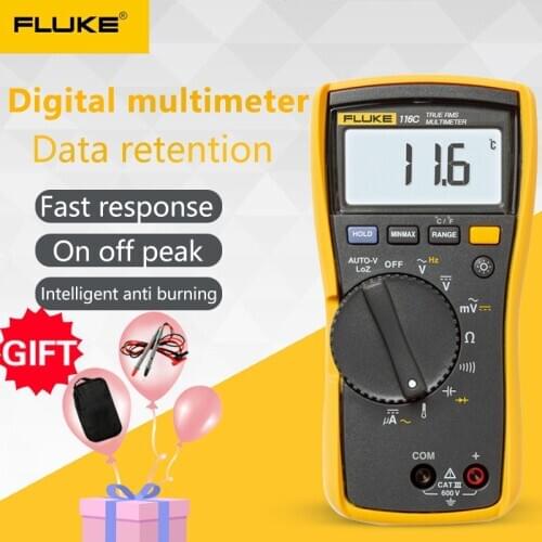 Fluke 116C HAVC voltalalert backlight digital multimeter 116 true RMS voltage tester